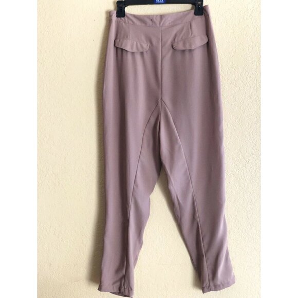 $150 Vertigo Women’s Solid Two-Pocket Pleated Cropped Pants Size M Trousers - Picture 6 of 8